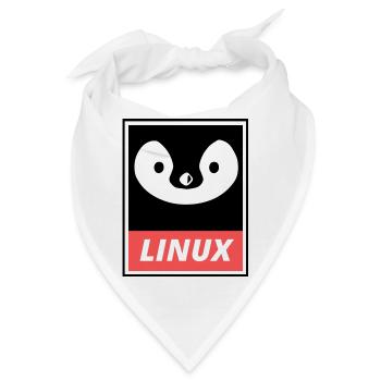 Linux Tux - Bandana - Weiß - Vorne