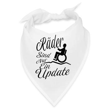 Räder sind nur ein update Behinderung Handicap - Bandana - Weiß - Vorne