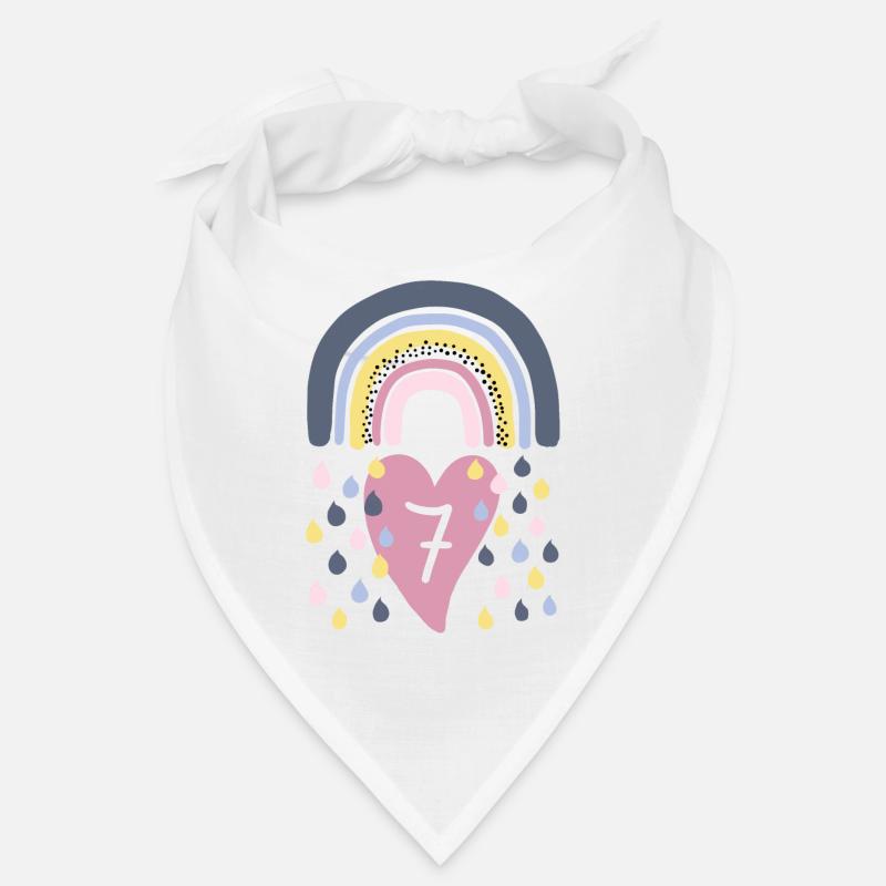 Regenbogen 7. Geburtstag Kind Bandana