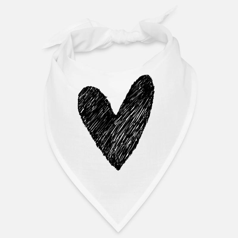 Idée cadeau peinte à la main en noir griffonné Bandana