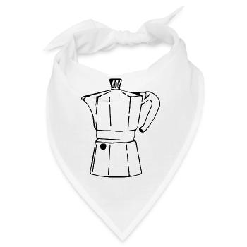 Moka Espressokocher, Kaffee, Mokka - Bandana - Weiß - Vorne