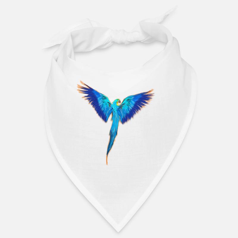 Ara Gelbbrustara Acryl - Bandana - Weiß