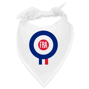 Frankreich - Bandana - Weiß - Vorne