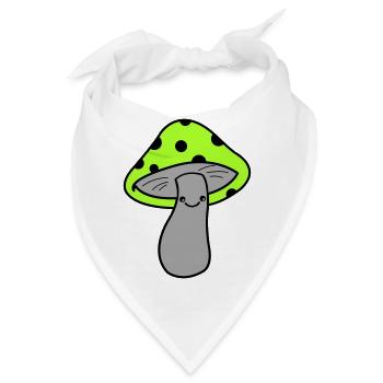 Pilz - Bandana - Weiß - Vorne