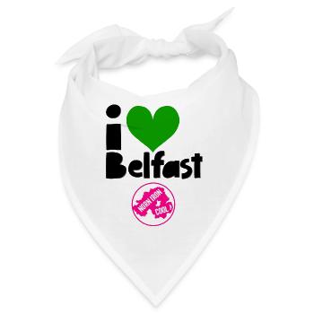 Belfast Nordirland - Bandana - Weiß - Vorne