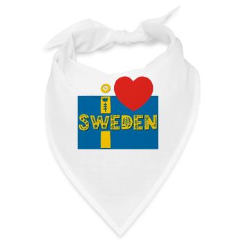 Schweden - Bandana - Weiß - Vorne