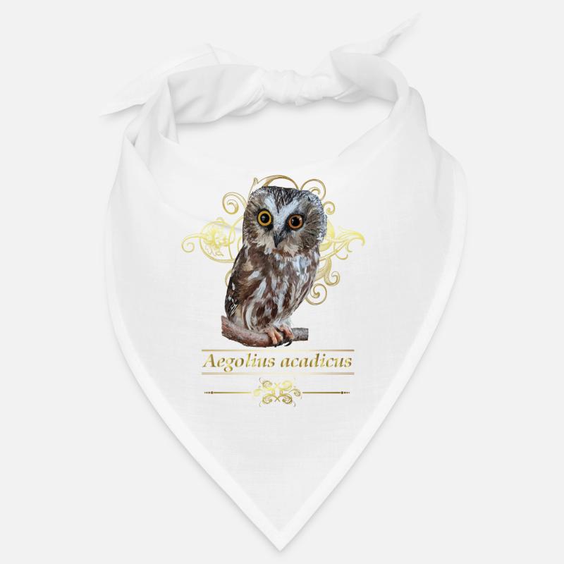 Nördliche Eule - Bandana - Weiß