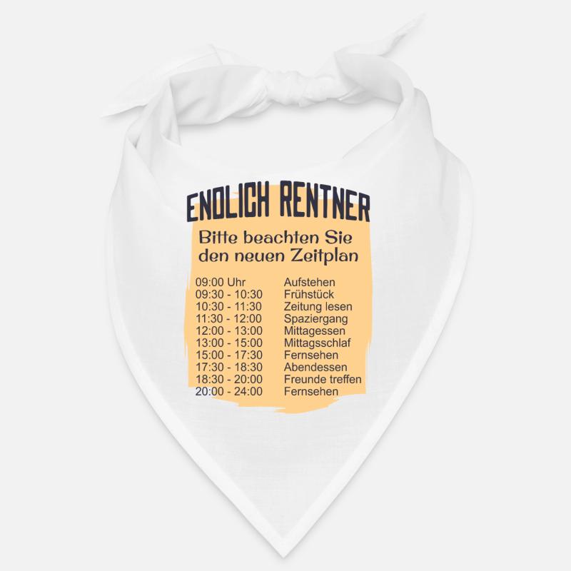 Endlich Rentner Zeitplan Tagesablauf Wochenplan Bandana