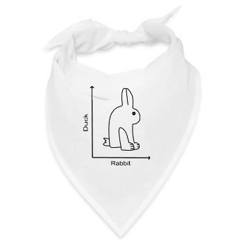 DUCK RABBIT - Hase Ente - Graph lesson - Bandana - Weiß - Vorne