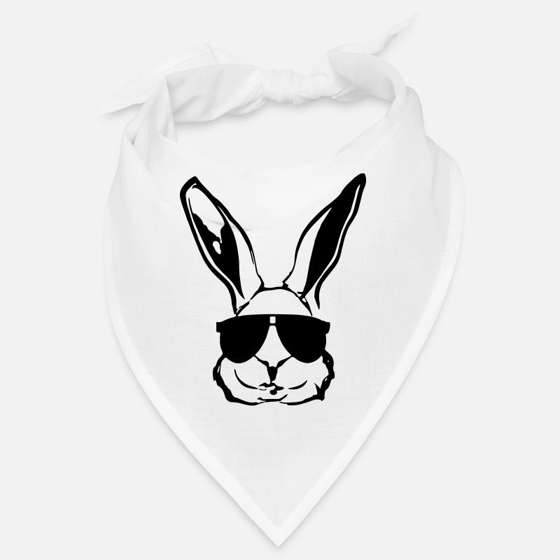Rabbit with sunglasses Rabbit's head Gift idea Bandana