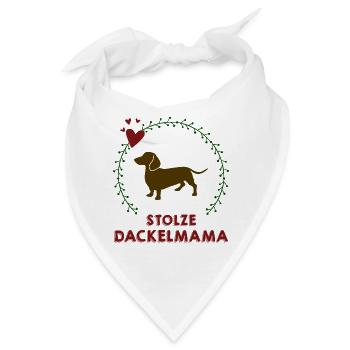 Stolze Dackelmama - Bandana - Weiß - Vorne