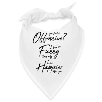 You find it offensive - Bandana - Weiß - Vorne
