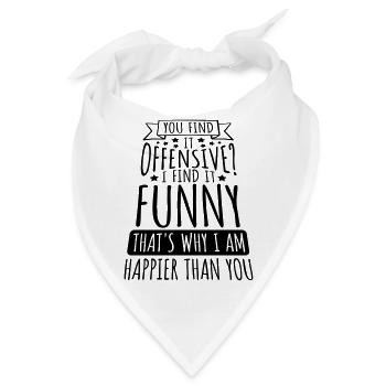 You find it offensive - Bandana - Weiß - Vorne