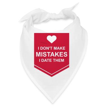 Date Mistakes Zitat Logo - Bandana - Weiß - Vorne