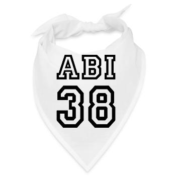 ABI 38 - Abitur 2038 - Abiturienten Baby Geburt - Bandana - Weiß - Vorne