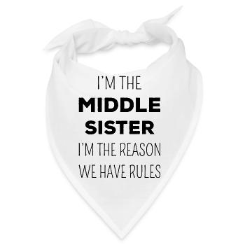 Passende Schwestern - Middle Sister Rules II - Bandana - Weiß - Vorne