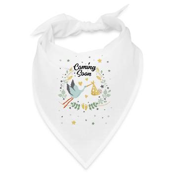 Baby kommt bald - Bandana - Weiß - Vorne
