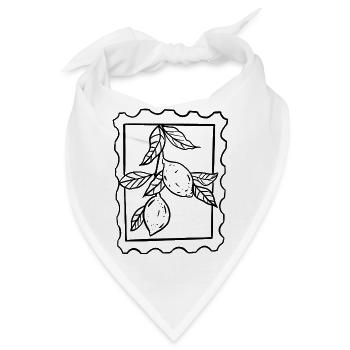 Briefmarke - Bandana - Weiß - Vorne