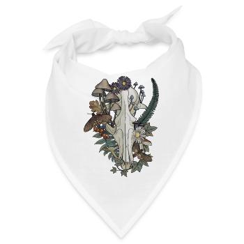Herbstlicher Fuchs Skul - Bandana - Weiß - Vorne