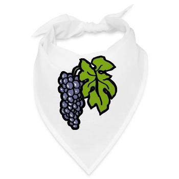Weinrebe Pinot Noir Geschenk lustig Winzer Traube - Bandana - Weiß - Vorne