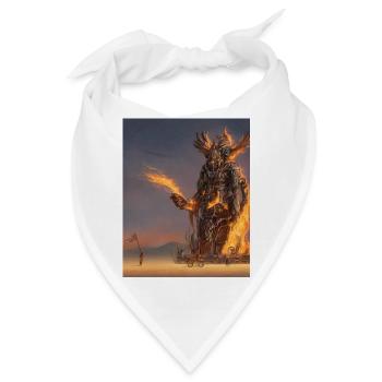 Brennender Mann - Bandana - Weiß - Vorne