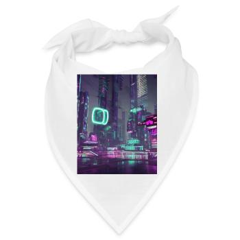 Futuristische Stadt - Bandana - Weiß - Vorne