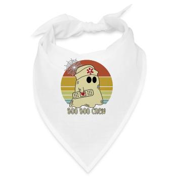 Boo Boo Crew Nurse Ghost Lustiges Halloween-Kostüm - Bandana - Weiß - Vorne