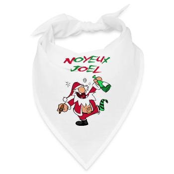 Pere Noel betrunken lustig Noyeux Joel - Bandana - Weiß - Vorne