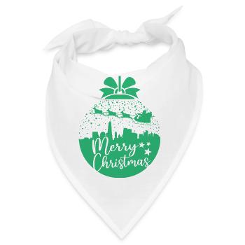Weihnachten Schneeball Santa Sleigh Frohe Weihnachten Geschenk - Bandana - Weiß - Vorne