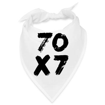 70x7: Unendliche Vergebung - Matthäus-Evangelium - Bandana - Weiß - Vorne