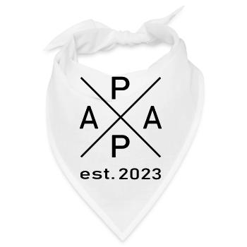 Papa est. 2023 - Bandana - Weiß - Vorne