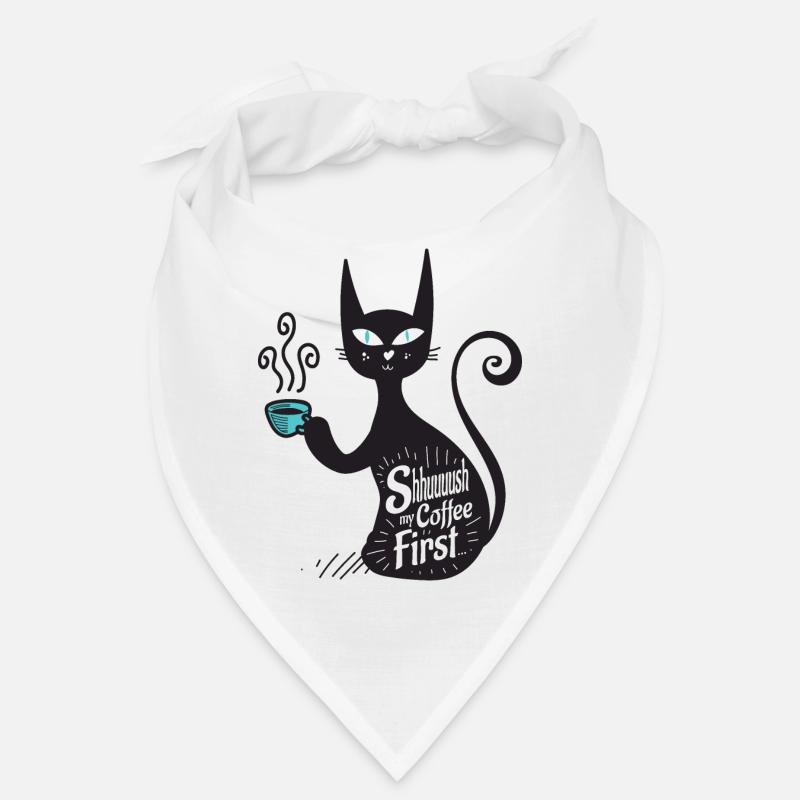 Café noir et chat noir, café chut d’abord Bandana