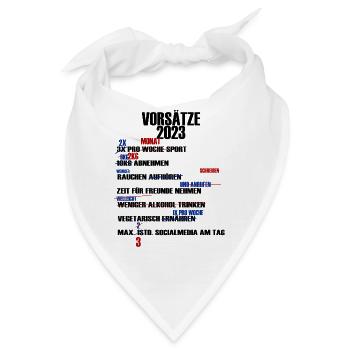 2023 Vorsätze Neujahr Silvester - Bandana - Weiß - Vorne