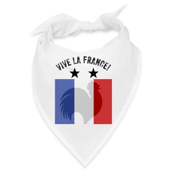 Frankreich - Bandana - Weiß - Vorne