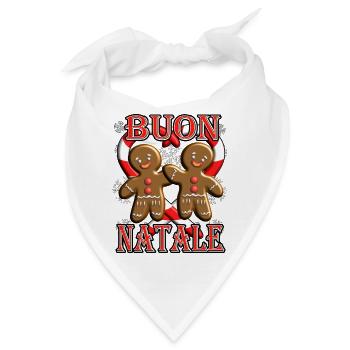 Buon Natale con biscotti e bastoncino di zucchero - Bandana - Weiß - Vorne