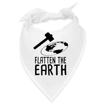 Flatten The Earth - Bandana - Weiß - Vorne