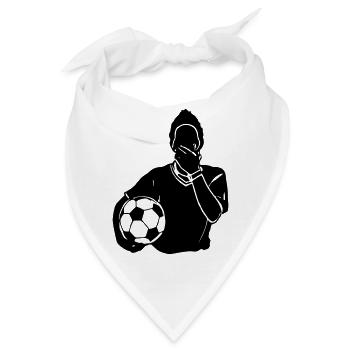 Menschenrechte Fussball Turnier Demonstration Mund - Bandana - Weiß - Vorne