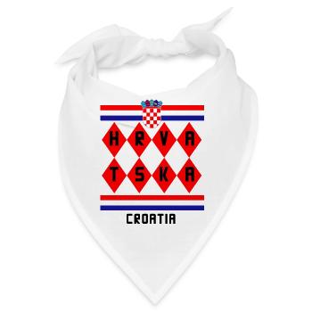 Kroatien - Bandana - Weiß - Vorne
