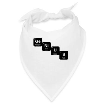 Genius blk - Bandana - Weiß - Vorne