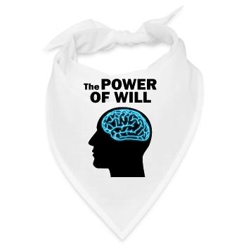 The POWER OF WILL - Bandana - Weiß - Vorne