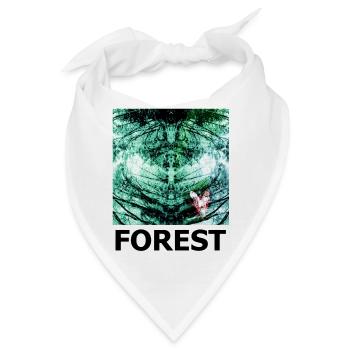 Wald Kaleidoskop FOREST - Bandana - Weiß - Vorne