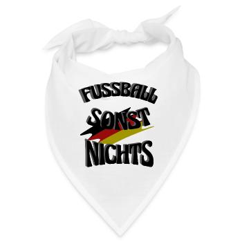 Fussball sonst Nichts, mit Leib und Seele, Fan - Bandana - Weiß - Vorne