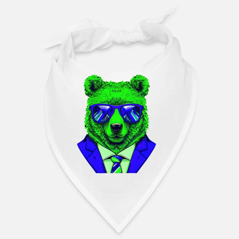 cool boss bear with sunglasses on Bandana