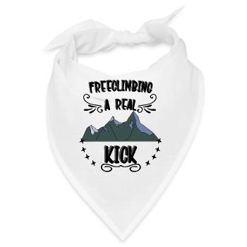 Freeclimbing - a real kick, sportlich & gefährlich - Bandana - Weiß - Vorne