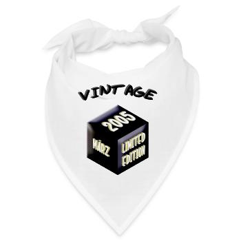 VINTAGE 2005 MÄRZ, Geschenk zum 18. Geburtstag - Bandana - Weiß - Vorne