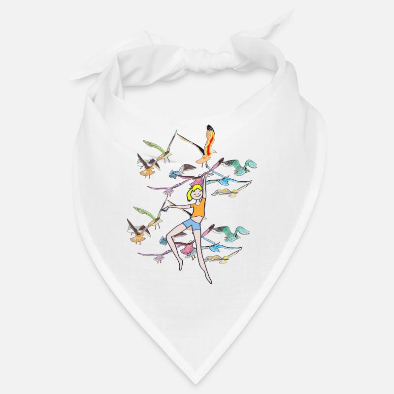 Birds fly - Bandana - white