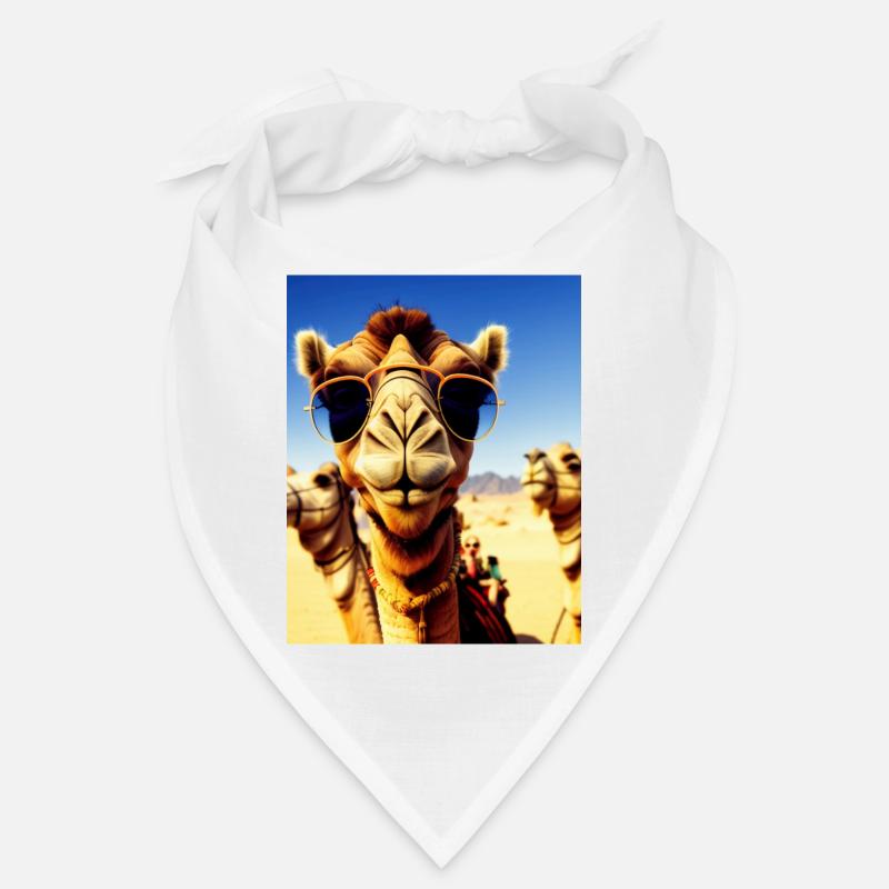 Coole Kamelurlaub Selfie Wüste Sonnenbrille Comic Bandana