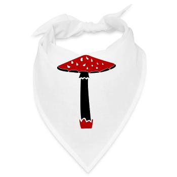 Pilz - Bandana - Weiß - Vorne