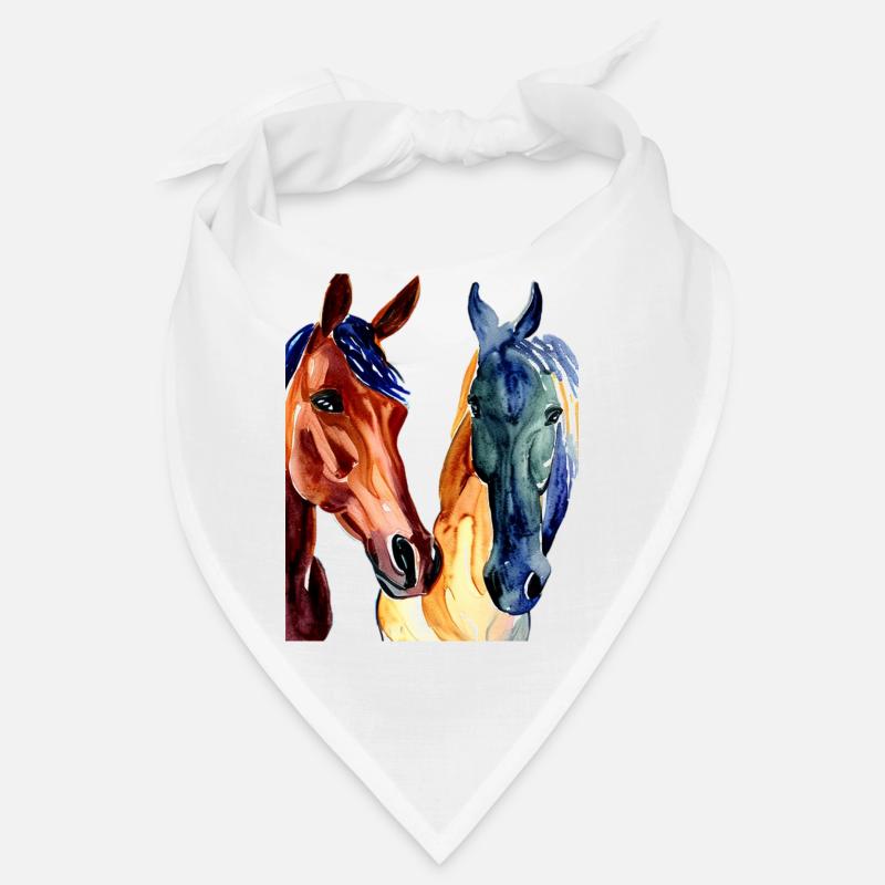 Pferde Abstraktes Aquarell Bandana