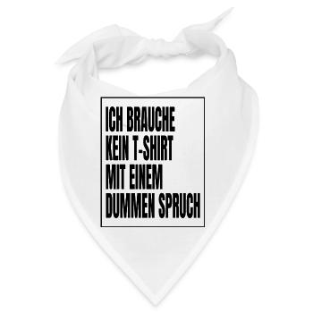 Lustig Witzig Geschenk Spruch Herren verschenken - Bandana - Weiß - Vorne